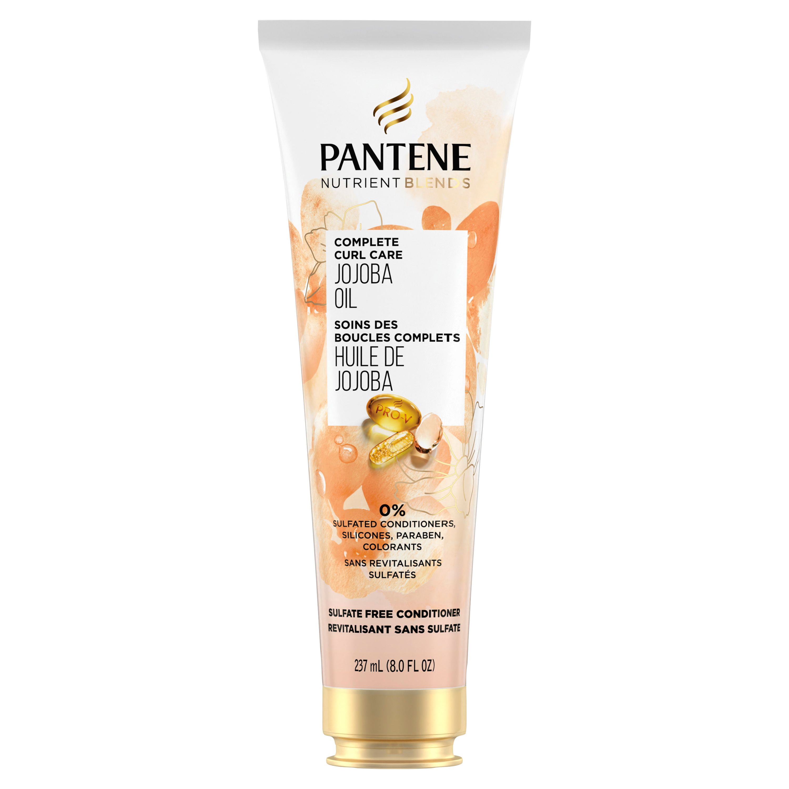 Revitalisant soin des boucles complet avec huile de jojoba et sans sulfate pour cheveux bouclés Pantene Nutrient Blends 237 ml