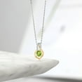 thumbnail image 4 of Gem Stone King 1.11 Ct Green Peridot E-F Lab Grown Diamond 925 Silver and 10K Yellow Gold Pendant, 4 of 4