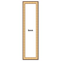 9x44 Frame Gold Plein Aire Solid Wood Picture Frame Width 2 Inches | Interior Frame Depth 0.5