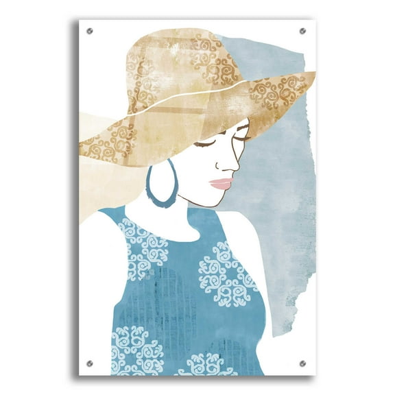 Epic Art 'Chapeau Boho I' by Flora Kouta Acrylic Glass Wall Art, 24"x36"