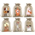 thumbnail image 1 of WHEANG 6pcs Halloween Candy Bags Rustic Burlap Candy Bags Reusable Jute Candy Bags With Perfect For Halloween Trick Or Treating Kids' Halloween Candy Bags, 1 of 8