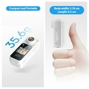Mini Action Camera 64GB ,Thumb POV Portable Body Cam Wearable Video Recorder, Helmet Mount, Magnetic Sport DV for Cycling, Motorcycle ,Pet, Vlog (White)