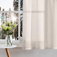 thumbnail image 4 of Fragrantex Elegant Natural Linen Semi Sheer Curtains -40"Wx95"L, Living Room Grommet Top, Set of 2, 4 of 6