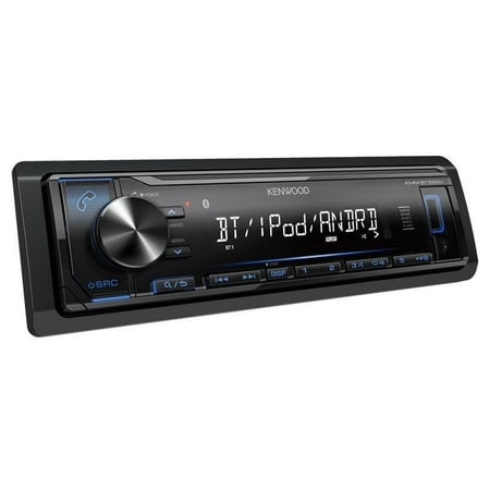 Kenwood Car Stereo Din Kenwood KMM-BT222U Single DIN Bluetooth In-Dash Digital Media Car Stereo Receiver w/ Pandora and Spotify Control ()