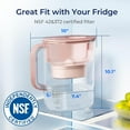 thumbnail image 3 of Waterdrop Water Filter Pitcher with 1 Filter, 200-Gallon Long-Life, 10-Cup Large Water Filter Pitcher, NSF Certified, 5X Times Lifetime, Reduces PFOA/PFOS, Chlorine, Pink, 3 of 9
