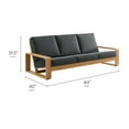 thumbnail image 4 of Lounge Sofa, Natural Dark Gray, Aluminum, Wood, Outdoor Patio Balcony Cafe Bistro Garden Hospitality Restaurant, Modern Contemporary, HB37957, 4 of 8