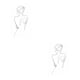 thumbnail image 3 of Matsuzay Pintura en lienzo con femenina Símbolo de elegancia Arte en lienzo con estilo Cuerpo de mujer Impresión minimalista Type1 NO1, 3 of 6