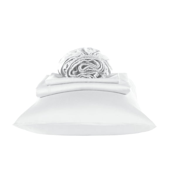 Opulent Ensemble de Draps en Rayonne de Bambou - Double - Blanc