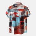 thumbnail image 4 of Mens Plus Size Shirts Men Hawaiian Short Sleeve Beach Shirt Printed Summer Casual Button Down Shirts, 4 of 9