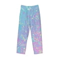 thumbnail image 6 of Uemuo Fantasy Gradient Pattern Men's Wide Leg Palazzo Lounge Pants with Pockets Light Weight Loose Comfy Casual Pajama Pants-Large, 6 of 9