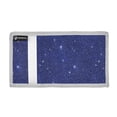 thumbnail image 2 of JIALIOU Nylon Trifold Card Wallet with ID Window Zipper Pocket for Men Women Teen Deep Blue Sparkling and Shining, 2 of 7
