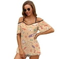 thumbnail image 2 of Read Books Pattern Women Short Sleeve Tops O-Neck Hollow Out Shoulder Strap Tees Streetwear Read More Books Read Reading Book, 2 of 4