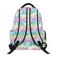 thumbnail image 2 of Chririnla Lightweight Backpack for Elementary School Middle School, 600D Polyester Multi Pocket Book Bag, Rainbow Palm Tree Pattern, 2 of 10