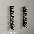 thumbnail image 4 of GLOWNEON Personalized Fish Swarm Fishing Rod Rack, Metal Wall Mounted Pole Holder for Garage, 4 of 6