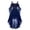 Dark Blue, variant on Gothic Corset Dress for Women Plus Size Gown with Flounce Floral Brocade Tea Length Elegant Party Wear
