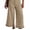 Parchment, variant on DOKOTOO Women Wide Leg Jeans High Waisted Stretch Denim Elastic Waist Ruffle Hem Flare Pants Vintage Loose Fit High Rise Baggy Jeans