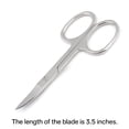thumbnail image 7 of EXLEAF 1 Pc Professional Stainless Steel Scissor Nail Art Manicure Scissors Eyebrow Nose Hair Nail Cuticle Curved Scissors Makeup Tools Hair Scissors, 7 of 7