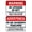 Warning Sign 2, variant on No Lifeguard On Duty Sign, Bilingual Spanish English Warning Sign, Metal Security Sign - 8"x12" Safety Wall Decor for Home Business Yard Garden Office Street Road Indoor Outdoor