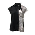 thumbnail image 4 of Heliisoer Chemise Décontractée à Manches Courtes Imprimée pour Femmes, Col à Revers, Blouse à Simple Boutonnage, 4 of 5