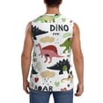 thumbnail image 4 of Bingfone Cute Dinosaurs Pattern Men's Tank Tops Workout Sleeveless Tee Shirts Running Beach Tanks for Men-3X-Large, 4 of 8