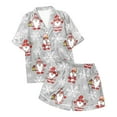 thumbnail image 7 of Bamboo Pajama Sets for Women – Cooling Sleepwear, Eco-Friendly Lounge Sets for Summer Women's Santa Print Short Sleeve Shirt & Shorts Pajama Set Festive Sleepwear Combo, 7 of 7