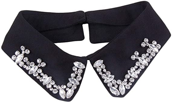 Retro Elegant Lace Beads Detachable False Collar Stand Collar-Noble