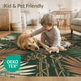 thumbnail image 4 of ODIKA 8'x10' Washable Area Rug Aesthetic With Vintage Palm Frond Medallion Snake Tropical Jungle Playful for King Size Bedroom Under Bed, Master Suite, Non-Shedding, Easy Care, 4 of 7