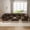 Brown Black, variant on Oversized Modular Sectional Corner Couches with Tassel, 7 Seater Sofa Big Comfy Leopard Chenille U Shaped Couches with 2 Throw Pillows and 6 Lumbar Pillows, Movable Ottoman,Brown black