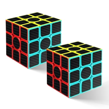 GLUAAE Speed Cube 3x3- Stickerless Magic Cube 3x3x3 Puzzles Toys , The Most Educational Toy to Effectively Improve Your Child's Concentration, Responsiveness and Memory-2pcs