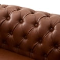 thumbnail image 6 of Madelena Traditional Chesterfield Club Chair, Cognac Brown and Dark Brown, 6 of 10
