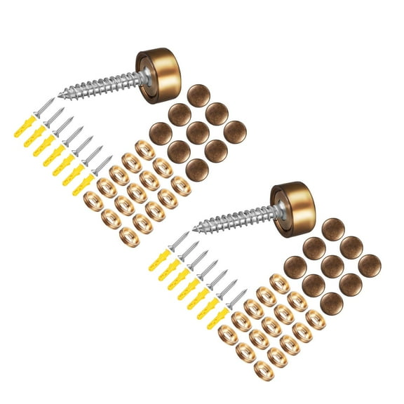 Raindrops 32 Sets  Decorative Screws Self Tapping Screws Fixing Screws Decorative Fasteners Retro Screws Covering Hardware With Caps