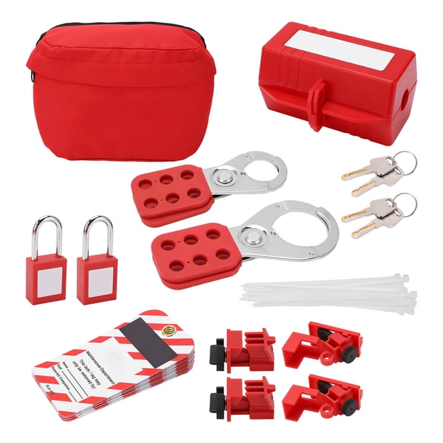 Demonsen Lockout Tagout Locks Kit With Padlocks Hasps Circuit Breaker Lockouts Loto Tags Carry Bag For Industrial Chemical, Padlocks Set,Loto Tags Plug Lockout