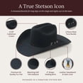thumbnail image 4 of Sombrero Stetson Skyline 6X de Fieltro de Piel Negro con Ala de 10 cm, 4 of 6