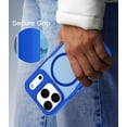thumbnail image 7 of for iPhone 17 Pro Case, Compatible with MagSafe, Translucent Matte Shockproof Anti-Slip Anti-Fingerprint Pocket-Friendly Phone Case Cover - Blue, 7 of 7