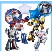 Transformers Balloon Bouquet - 8 Giant Pieces! Featuring Bumblebee, Optimus Prime,Megatron and Tank- Perfect Party Decorations!