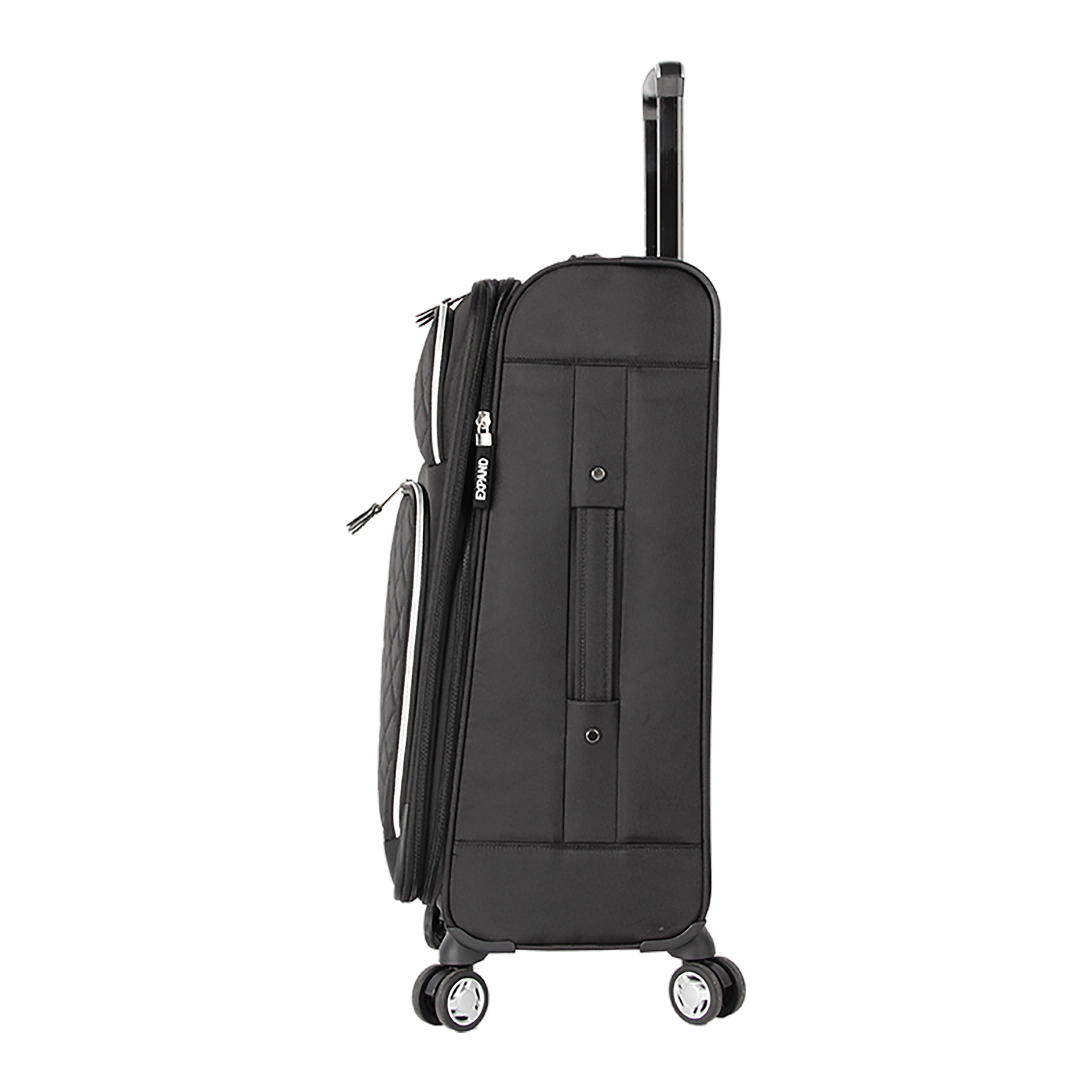 MADDEN NYC, Soft Side 24" Expandable Checked Luggage with Spinner Wheels, Black
