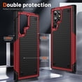 thumbnail image 5 of Designed for Samsung Galaxy S22 Ultra Case Gift Militay Grade Drop Protective Rugged Heavy Duty Cover Shockproof Case for Galaxy S22 Ultra Phone Case for Women Men boy Girl (Red+Black), 5 of 17