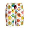 thumbnail image 3 of Yiaed Cartoon Flowers for Men's Soft Sleep Pajama Short Lounging Pajama Shorts-Small, 3 of 8