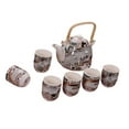 thumbnail image 3 of Tetera de cerámica con juego de 6 tazas, juego de té de , tetera de , tetera tradicional, juego de tetera de Kung Fu para pícnic, 3 of 8