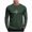 Army Green, variant on Cmfcve Mens Fall Layering Tops Plus Size Crew Neck Long Sleeve Tee Shirts Heartbeat Print Fall Oversized Casual Pullover
