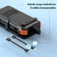thumbnail image 2 of Mr. Gadgets Solar Blast Power Bank 20000 Mah Bateria Panel Solar De Carga Portatil Con Linterna, Manivela De Emergencia, Carga Inalambrica, Color Negro Con Naranja., 2 of 8