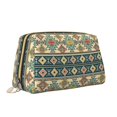 thumbnail image 2 of Rateoe Traditional Tribal Aztec1 for Travel Makeup Bag,Large Capacity Cosmetic Bags for Women,Waterproof Portable Pouch Open Flat Toiletry Bag Make up Organizer, 2 of 8
