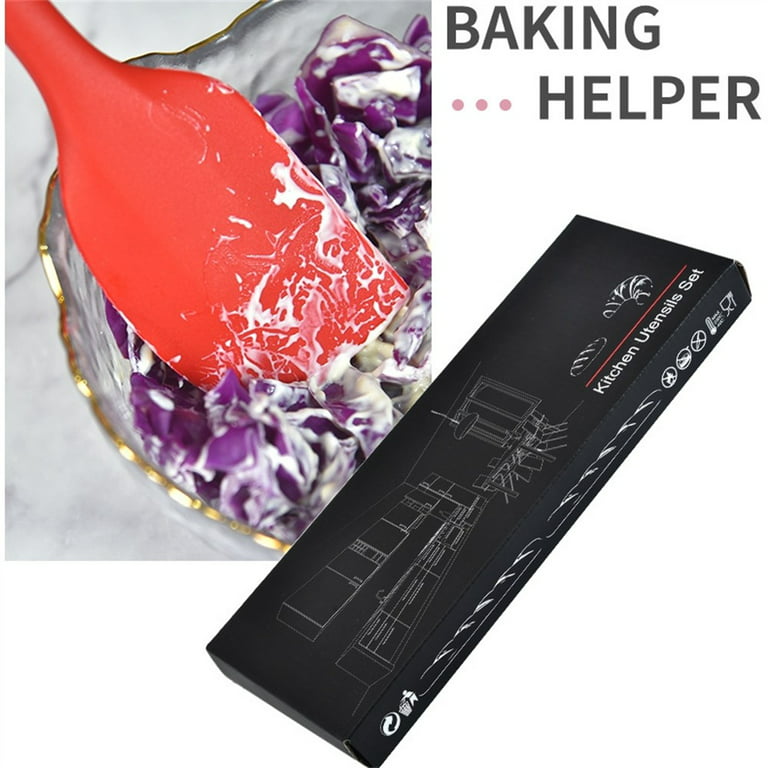 Large Silicone Kitchen Utensils Kitchen Cooking Non-stick Pan Spatula Spoon Baking  Silicone Scraper Oil Brush Special Baking Utensils - Temu