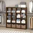 thumbnail image 2 of Furinno CUBIC 16-Cube Open Shelf Extra Thick Frame Amber Pine, 2 of 6