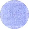 thumbnail image 1 of Ahgly Company Machine Washable Indoor Round Oriental Blue Traditional Area Rugs, 8' Round, 1 of 4