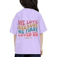 thumbnail image 1 of LUOGENLI T-Shirt pour Filles T-Shirt Imprimé Col Rond Manches Courtes pour Garçons et Filles Maxi Tops pour Filles Violet 10-11 Ans, 1 of 4