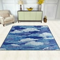 thumbnail image 3 of Area Rug Indoor 80"x58"in Non-Slip Wear Resistant Floor Mats Soft Large Carpets for Living Room Bedroom Home Decor A Blue and White Pattern, 3 of 7