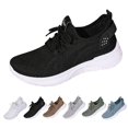 thumbnail image 2 of NOKIO Women 𝖫a𝖼e Up Sneakers Lightweight Knit Sport Shoes Breathable Gym Workout Shoes Comfortable Soft Sole Running Shoes for Hiking Jogging Training Wear, 2 of 9