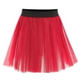 thumbnail image 3 of Moggemol Jupe Tutu pour Filles Enfants 3 Couches Princesse Ballet Danse Jupe en Tulle Rouge 30 cm, 3 of 6