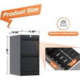 thumbnail image 2 of AOBABO 2 Drawer Vertical Metal File Cabinet w/Lock, Fully Assembled, Black, 2 of 10